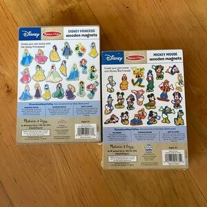 2 NEW Melissa & Doug Disney wooden magnets